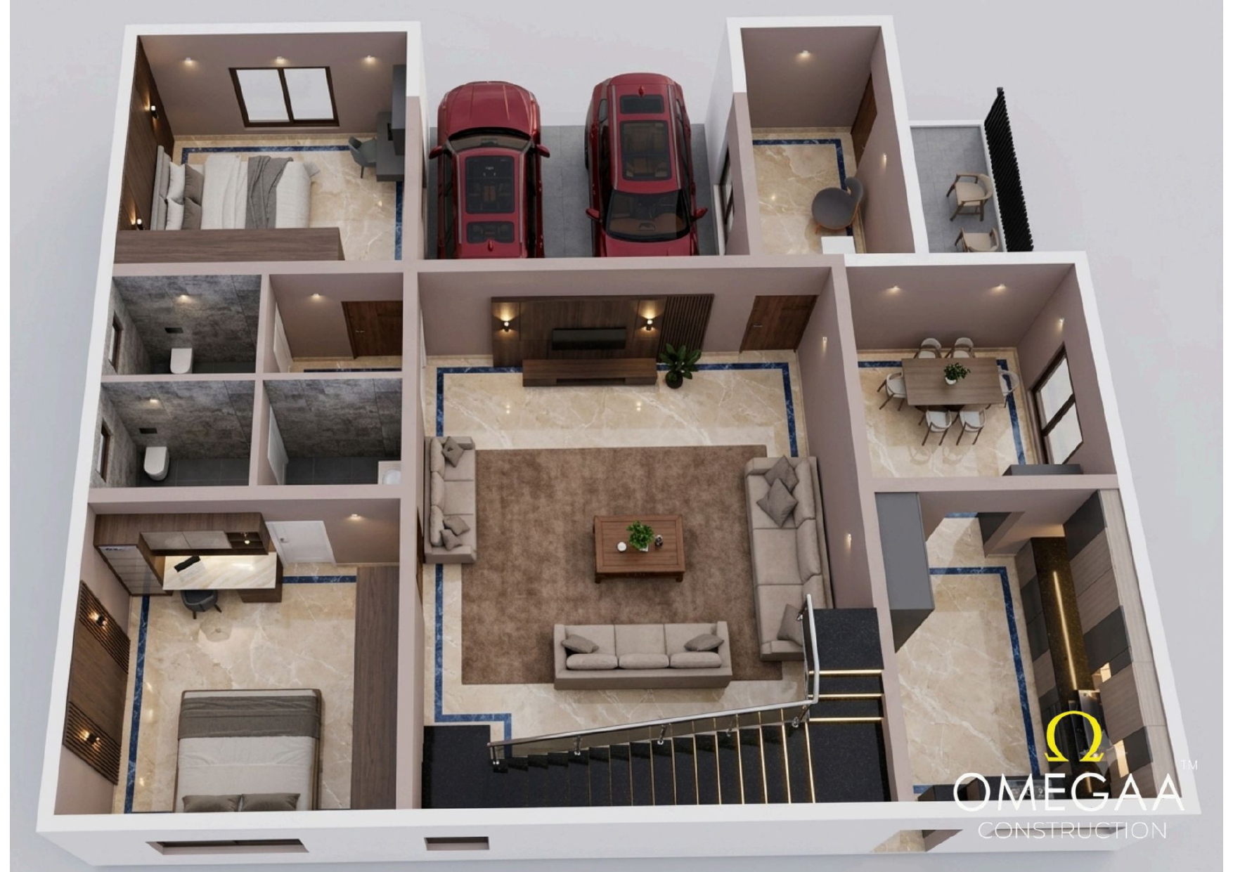 Duplex Top Rear View